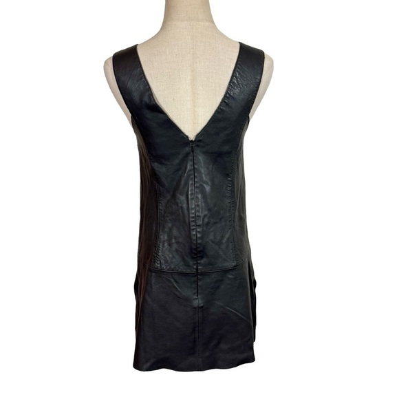 ba&sh Ludivine 100% Lambskin Leather Mini Dress Zip Jumper - Picture 11 of 14